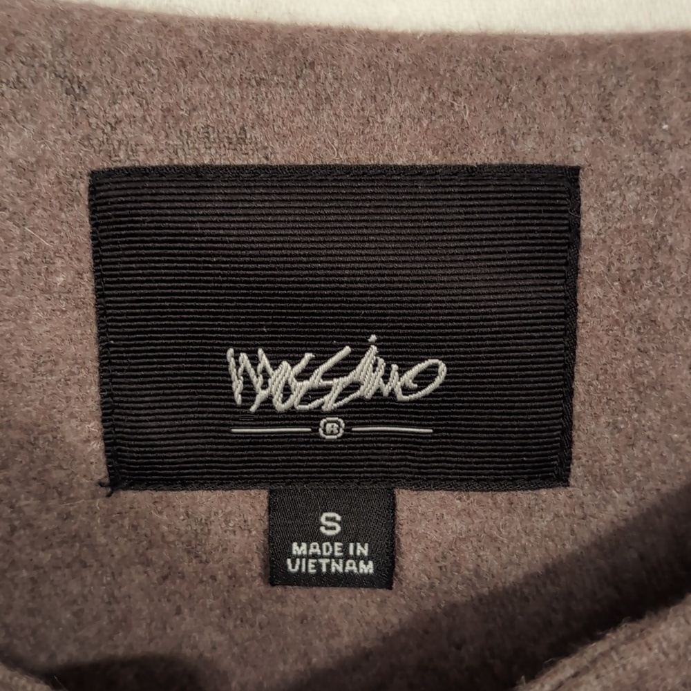 Mossimo Taupe Wool Blend Collarless Peacoat Size Small New with Tags - Picture 3 of 5